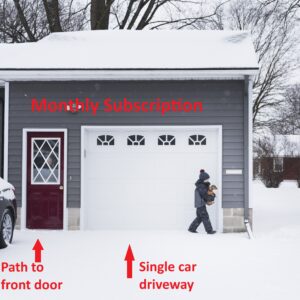 Monthly one car driveway snow removal