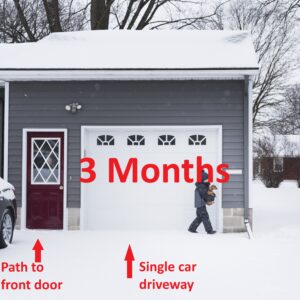 3 months driveway snow removal